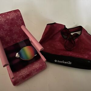 American Girl Pink Starry Doll Chair